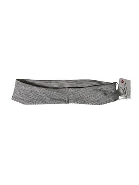 Lululemon Fly Away Tamer Headband Grey White Striped NWT LUXTREME